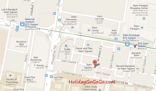 Siam Square Map