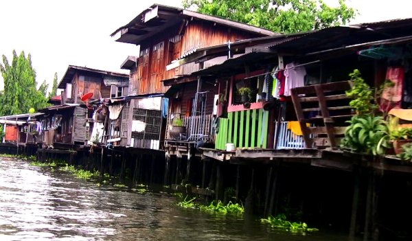 Thonburi Khlongs on long tail boat