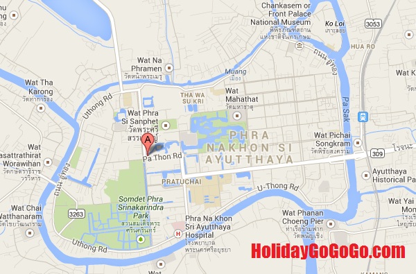 Ayothaya Floating Market Map