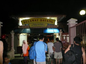 Ulu Legong Hot Spring at night