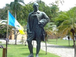 Statue of Francis Light at Fort Cornwallis