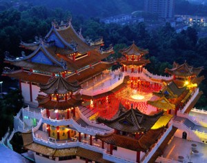 Thean Hou Temple night view