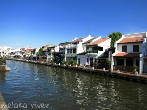 Buildings surrounding Melaka River