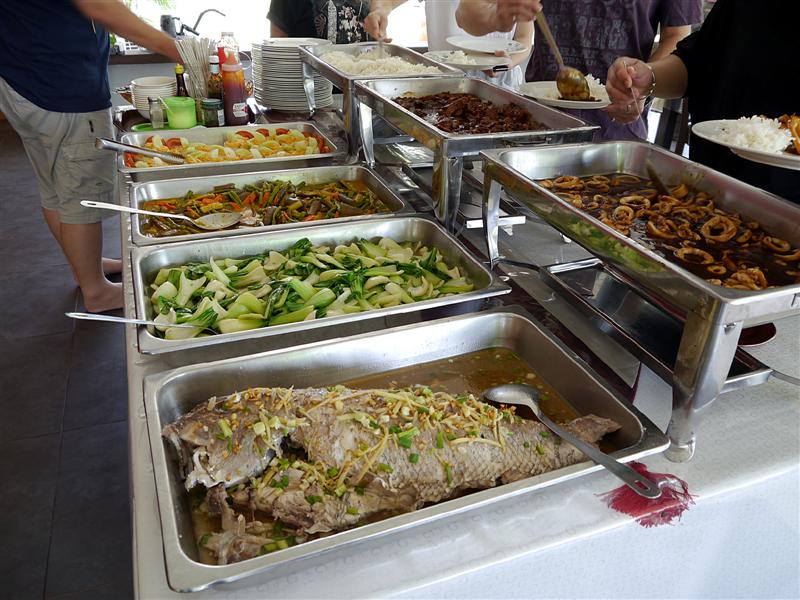 Lunch in Celebes beach resort