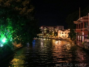 Melaka river at night