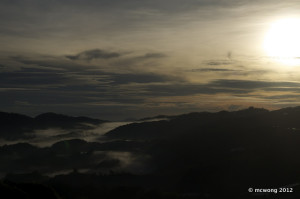 Mountain view from equatorial hotel