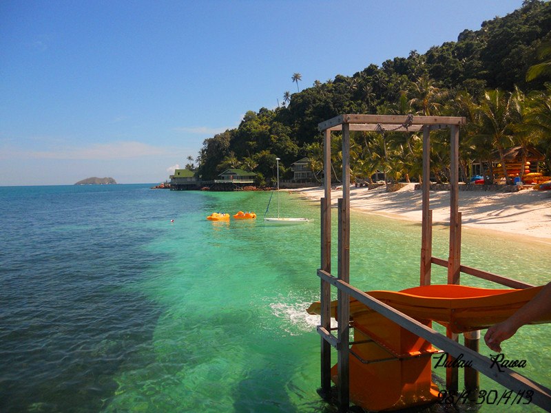 Rawa Island sea view from water chute