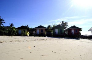 Beachfront rainbow chalet