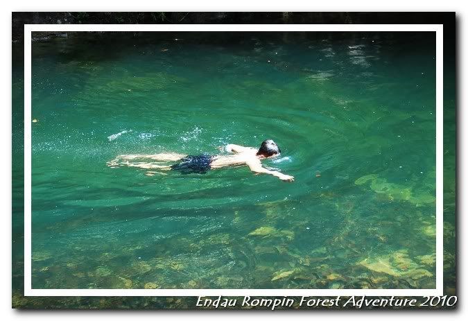Swimming in Lake Blue