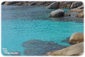 crystal clear water at lang tengah