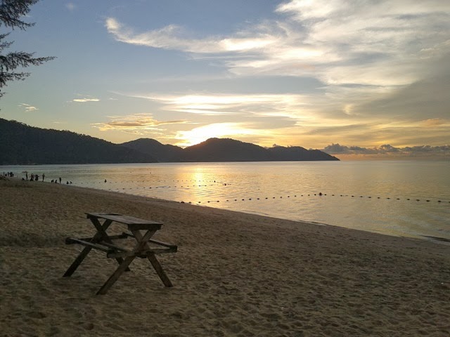 sunset from Batu Feringghi beach