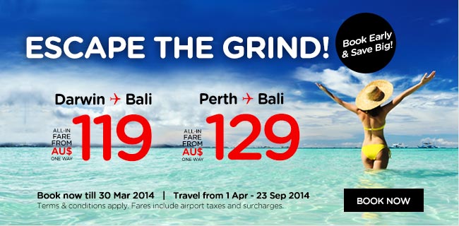AirAsia Australia Escape the Grind! Promotion