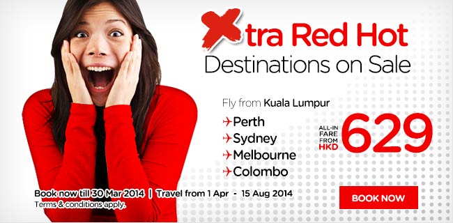 AirAsia HK Xtra Red Hot Promotion