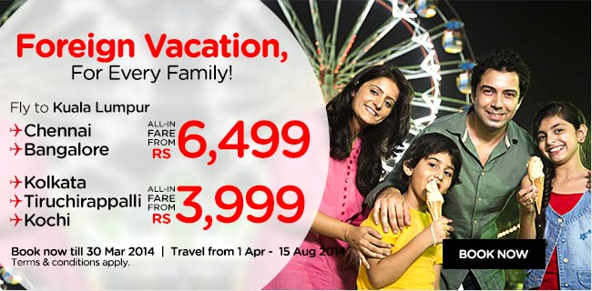 AirAsia India Foreign Vacation for Every Family Promotion