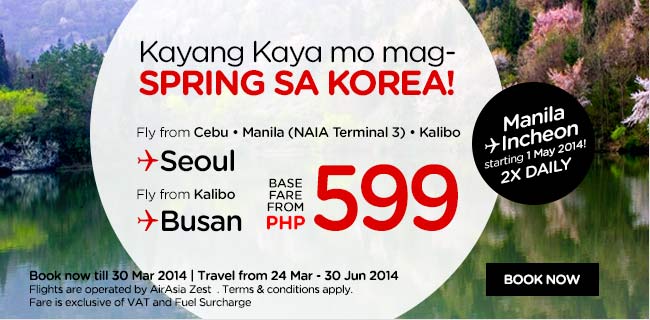 AirAsia Philippines Kayang Kaya mo Mag-Spring Sa Korea Promotion
