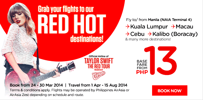 AirAsia Philippines Red Hot Destinations Promotion