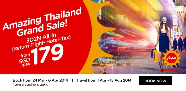 AirAsia Singapore Amazing Thailand Grand Sale Promotion
