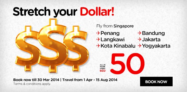 AirAsia Singapore Stretch Your Dollar Promotion