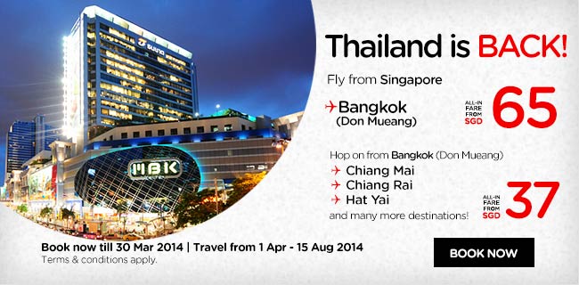 AirAsia Singapore Thailand is Back Promotion