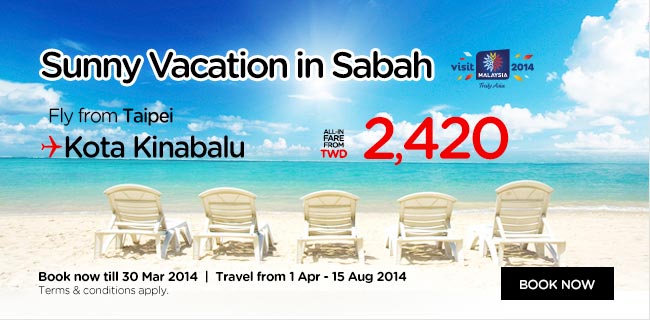 AirAsia Taiwan Sunny Vacation in Sabah Promotion