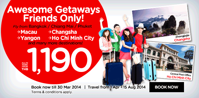 AirAsia Thailand Best Friends Awesome Getaway Promotion