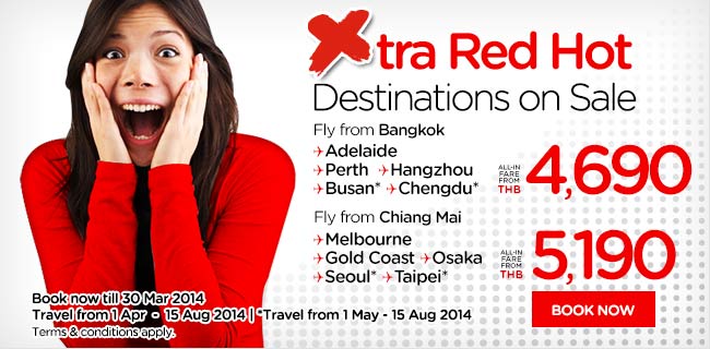 AirAsia Thailand Xtra Red Hot Promotion