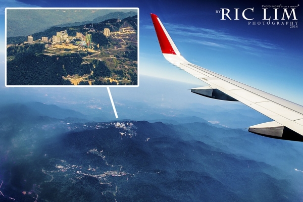 Genting highland view from flight