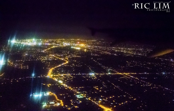 kuala terengganu night view from plane