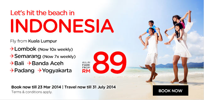 AirAsia Let's hit the beach in Indonesia Promotion