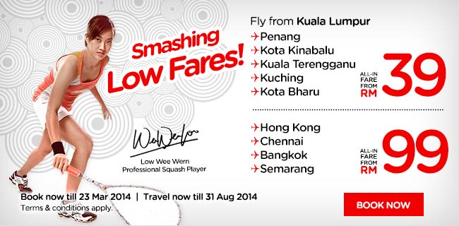 AirAsia Smashing Low Fares! Promotion