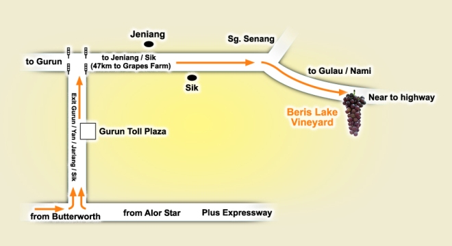 Beris Lake Vineyard map