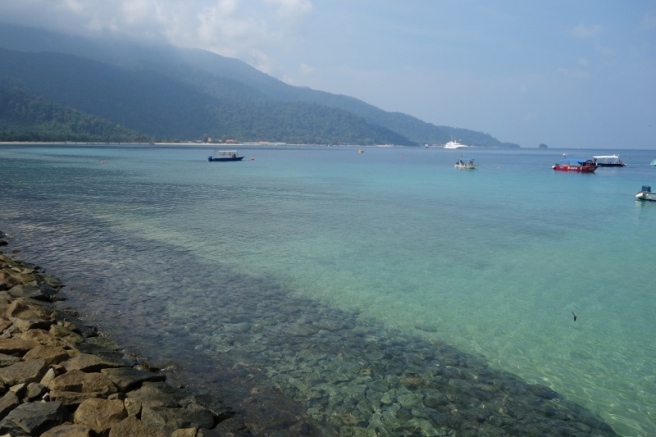 Crystal clear water infront of Sun Beach Resort