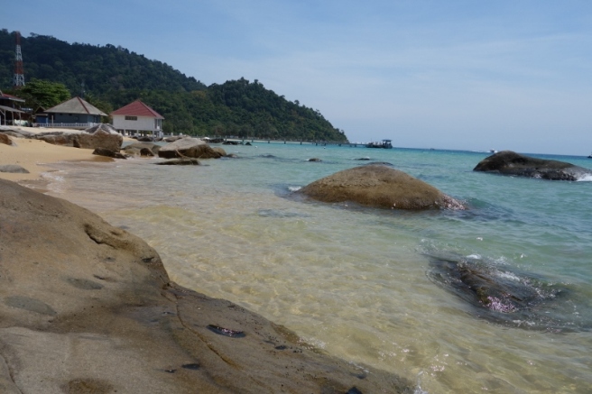 Crystal clear water infront of Sun Beach Resort