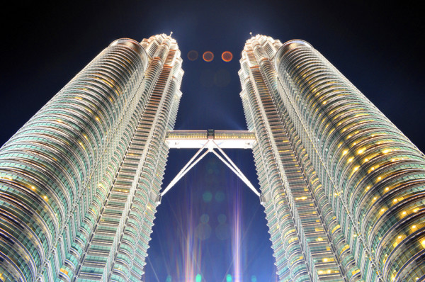 Petronas Twin Towers at night