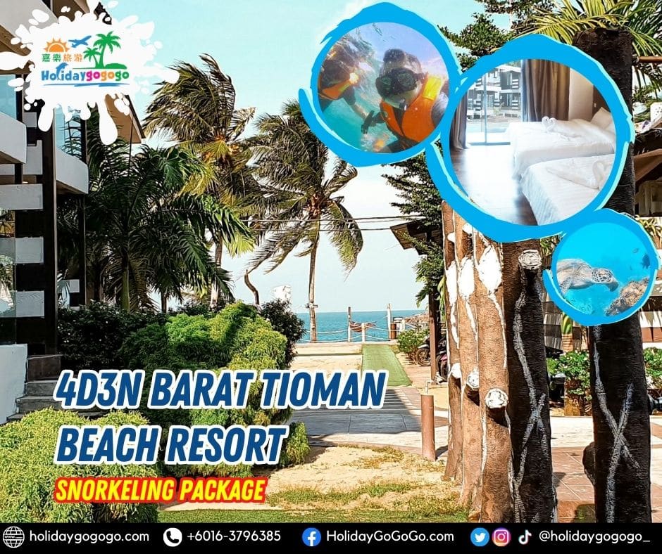 4d3n Barat Tioman Beach Resort Snorkeling Package