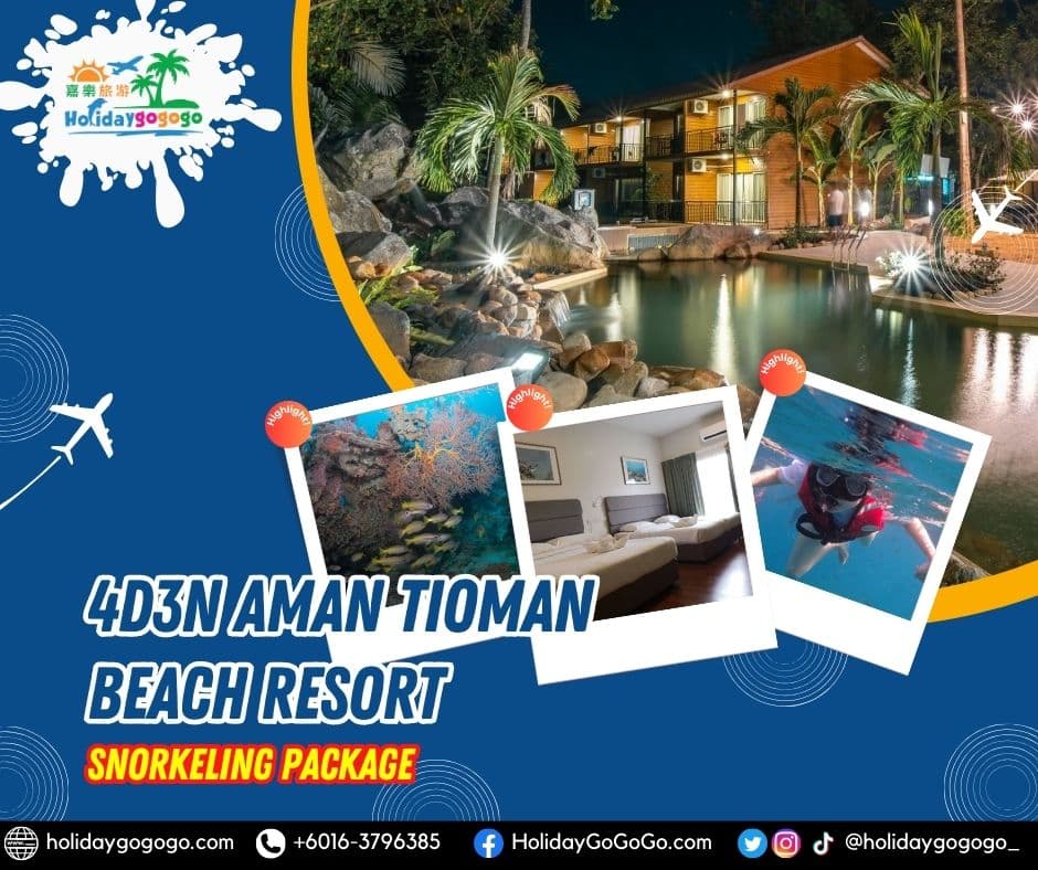 4d3n Aman Tioman Beach Resort Snorkeling Package