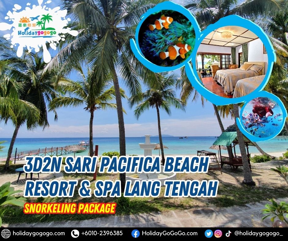 3d2n Sari Pacifica Beach Resort & Spa Lang Tengah Snorkeling Package