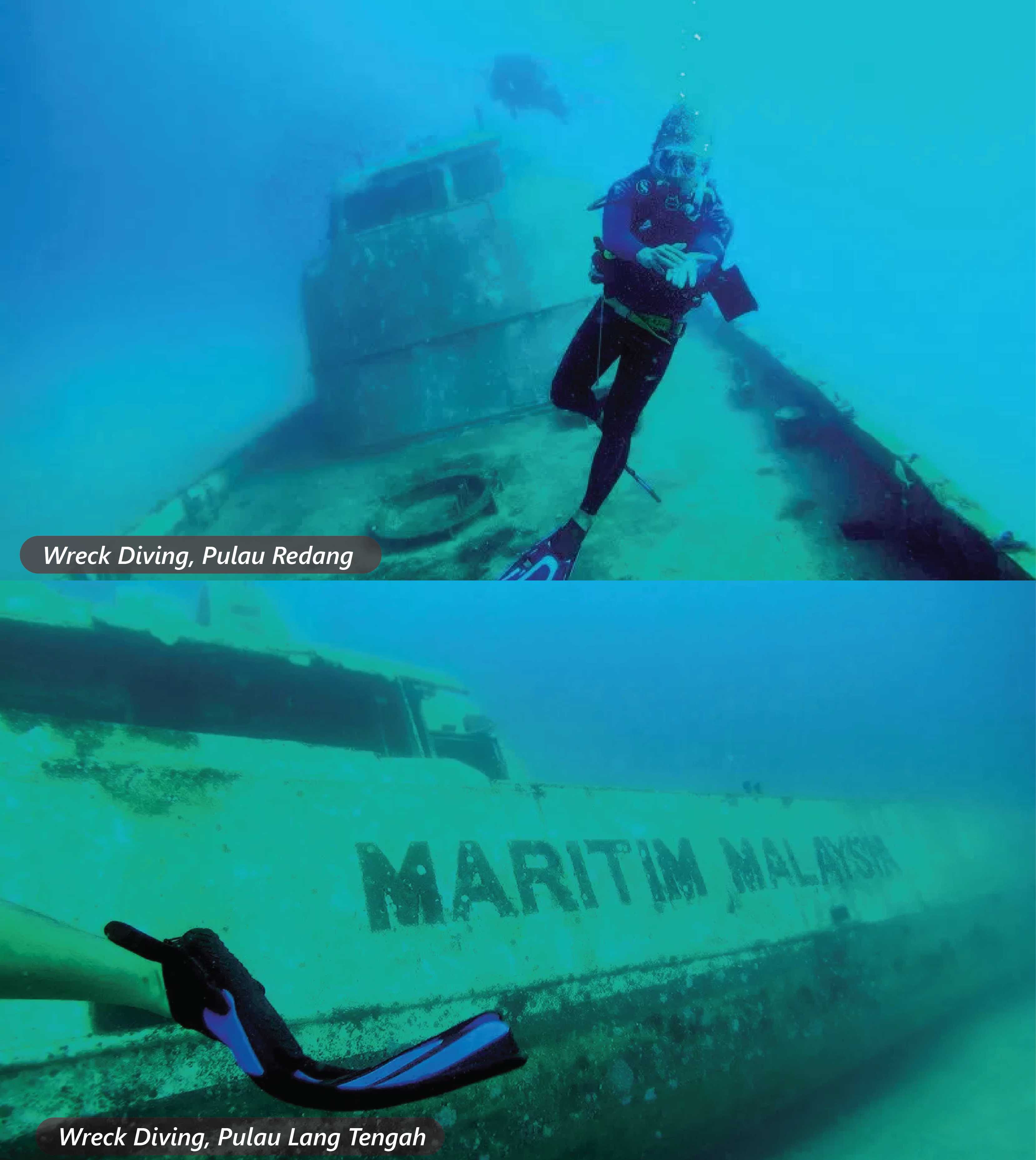 Wreck diving at pulau redang pulau lang tengah