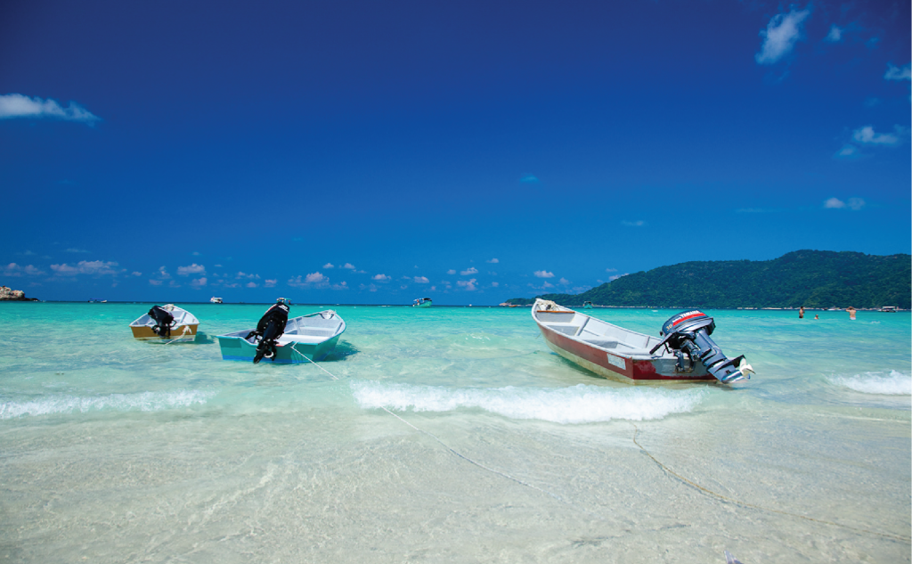 boats parked at perhentian island