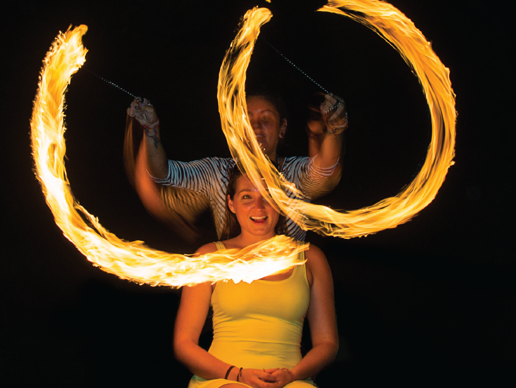 fire dancer show at long beach, perhentian island