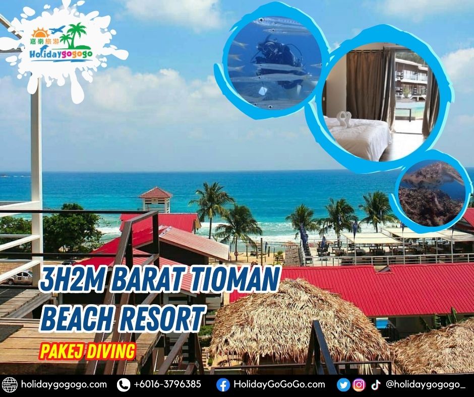 3h2m Barat Tioman Beach Resort Pakej Diving