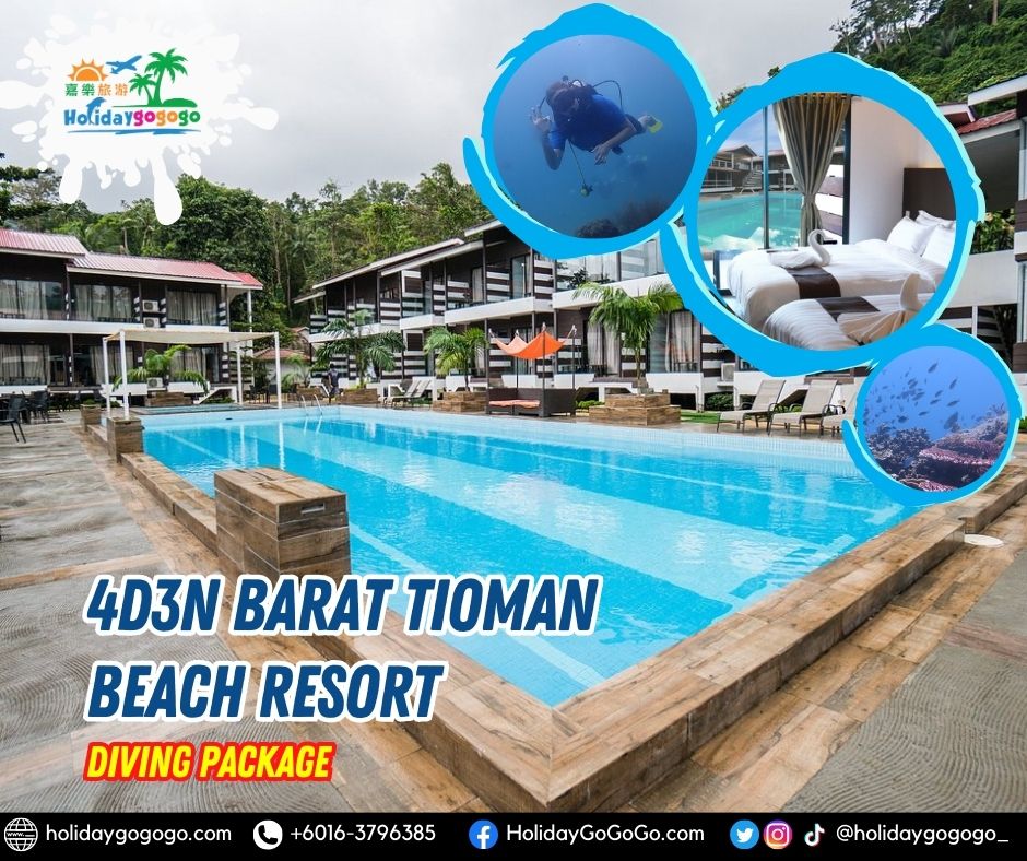 4d3n Barat Tioman Beach Resort Diving Package