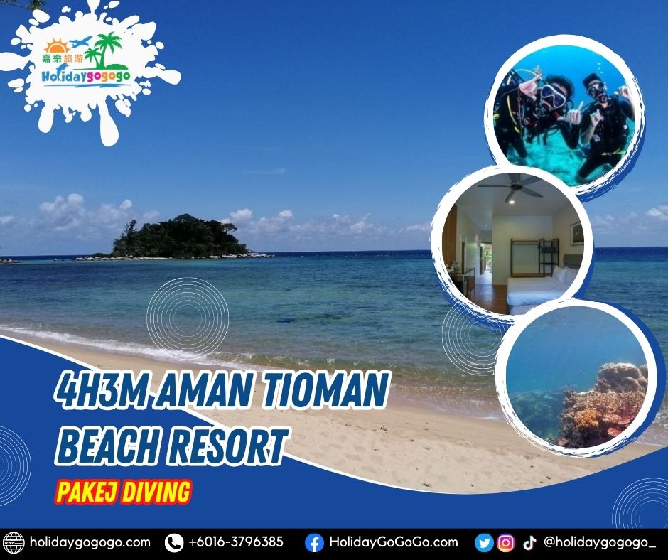 4h3m Aman Tioman Beach Resort Pakej Diving