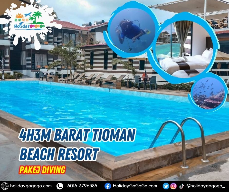 4h3m Barat Tioman Beach Resort Pakej Diving