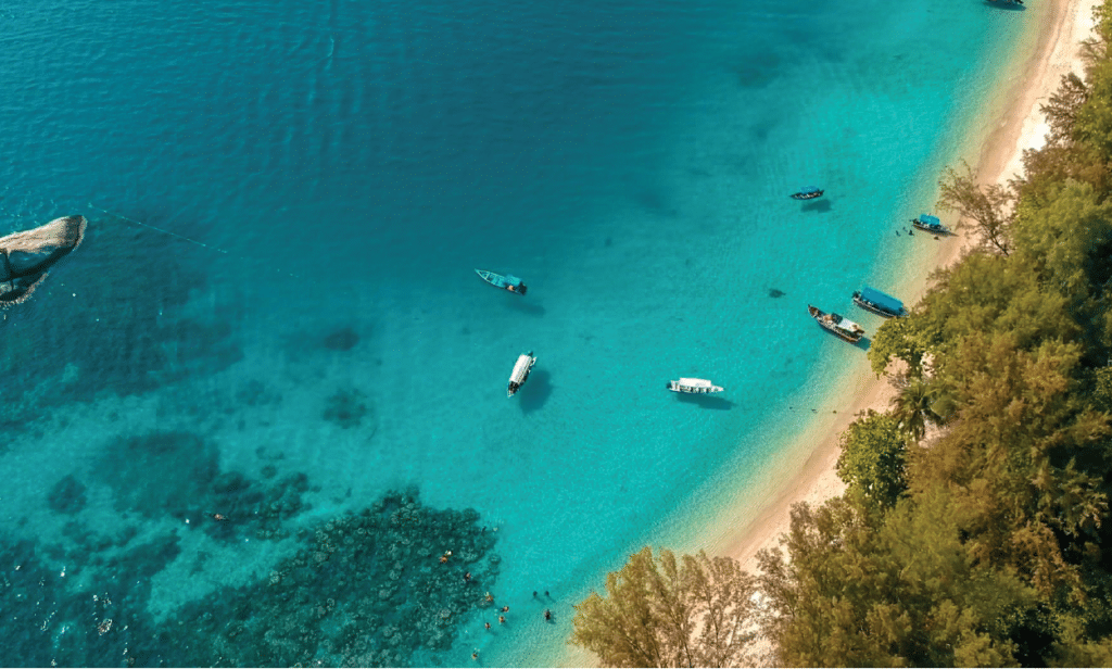 Teluk Keke attractions perhentian aerial view drone