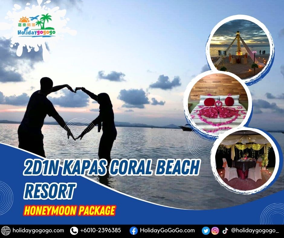 2d1n Kapas Coral Beach Resort Honeymoon Package