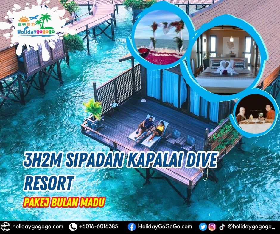 3h2m Sipadan Kapalai Dive Resort Pakej Bulan Madu