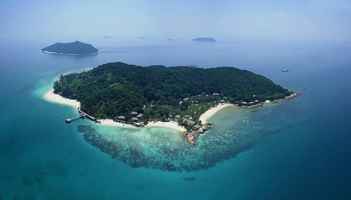 pulau besar aerial view