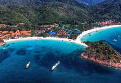 Pulau-Redang-long beach aerial