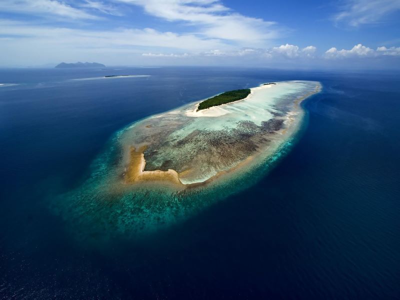 Mataking island arial view